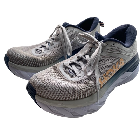 Hoka Shoes Hoka Sneakers Womens Size 85 Wide Bondi 7 One One Gray Grey Running Shoes Race